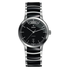 Rado Men's Automatic Watch - Centrix Black Dial Two Tone Bracelet | R30156152