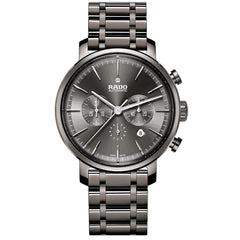 Rado Men's Chronograph Watch - DiaMaster Grey Dial Ceramic Bracelet | R14076112