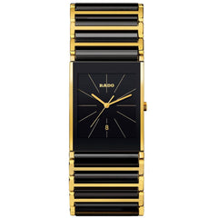 Rado Men's Diamond Watch - Integral Black and Yellow Gold Bracelet | R20862162