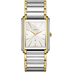 Rado Men's Quartz Watch - Integral Silver Tone Dial Two Tone Bracelet | R20996103