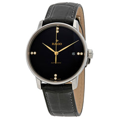 Rado Men's Watch - Coupole Classic Automatic Black Dial Leather Strap | R22860715