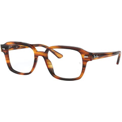Ray Ban Men's Eyeglasses - Striped Red Havana Full-Rim Frame | 0RX5382-2144-50-18-145