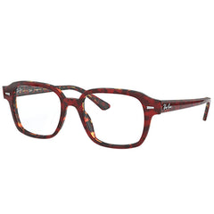 Ray Ban Men's Eyeglasses - Tucson Red Havana Frame Square | 5382 5911 50