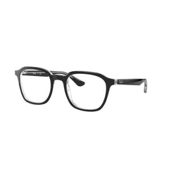 Ray-Ban Unisex Eyeglasses - Black On Transparaent Square Full-Rim Frame | 0RX5390 2034