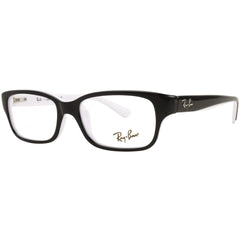 Ray-Ban Unisex Eyeglasses - Black White Rectangular Frame | RAYBAN 0RY1527 3579
