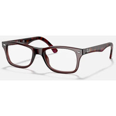 Ray-Ban Unisex Eyeglasses - Opal Brown Rectangular Full-Rim Frame | 0RX5228 5628