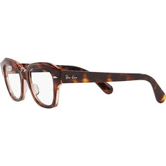 Ray-Ban Unisex Eyeglasses - Pink Tort Square Full-Rim Frame | RAY BAN 0RX5486 8098