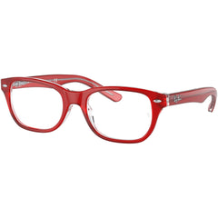 Ray-Ban Unisex Eyeglasses - Red On Transparent Rectangular Frame | 0RY1555 3852