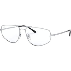 Ray-Ban Unisex Eyeglasses - Silver Aviator Full-Rim Frame | RAY BAN 0RX6455 2501