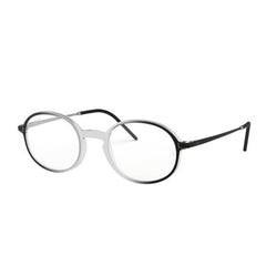 Ray Ban Unisex Eyeglasses - Transparent Black Plastic Round | RAY BAN 0RX7153 5789