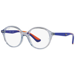 Ray-Ban Unisex Eyeglasses - Transparent Light Blu Round Full-Rim Frame | 0RY1606 3860