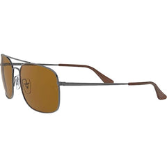 Ray-Ban Unisex Sunglasses - Brown Lens Gunmetal Metal Frame | RAY BAN 0RB3611 004/33
