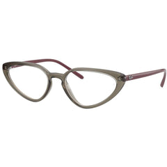 Ray Ban Women's Eyeglasses - Transparent Grey Plastic Cat Eye | RAY BAN 0RX7188 8083