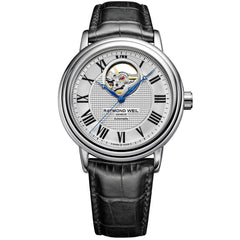 Raymond Weil Men's Automatic Watch - Maestro Black Leather Strap | 2827-STC-00659