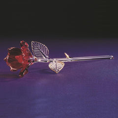 Red Rose Glass Figurine