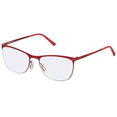 Rodenstock Women's Eyeglasses - Demo Lens Red Frame Square | R2591-A-52-17-135