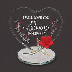 Rose Always And Forever Glass Figurine