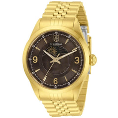 S. Coifman Men's Watch - Day-Night Indicator Brown Dial Yellow Gold Case | SC0429