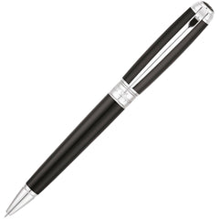 S.T. Dupont Ballpoint Pen - Line D Black Lacquer and Silver Palladium | DP415100M