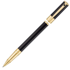 S.T. Dupont Rollerball Pen - D-Initial Black Lacquer with Gold Chrome | DP262202