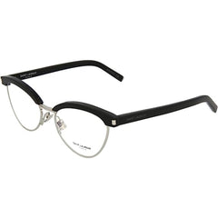 Saint Laurent Women's Eyeglasses - Black Silver Cat Eye Frame | SAINT LAURENT SL218 2