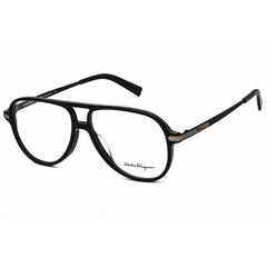 Salvatore Ferragamo Men's Eyeglasses - Black Pilot Full-Rim Plastic Frame | SF2855 001