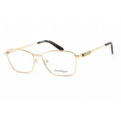 Salvatore Ferragamo Men's Eyeglasses - Cat Eye Shiny Gold Metal Frame | SF2198 717