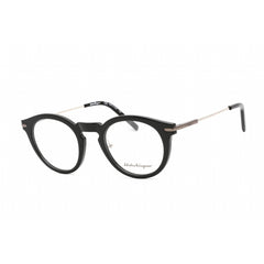 Salvatore Ferragamo Men's Eyeglasses - Full Rim Round Black Plastic Frame | SF2906 001