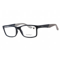 Salvatore Ferragamo Men's Eyeglasses - Matte Blue Plastic Rectangular | SF2908 401