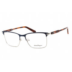 Salvatore Ferragamo Men's Eyeglasses - Shiny Light Ruthenium Metal Frame | SF2179 021