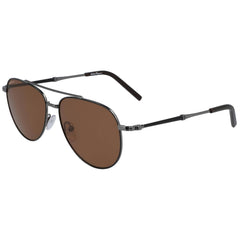 Salvatore Ferragamo Men's Sunglasses - Black and Dark Ruthenium Frame | SF226S 021