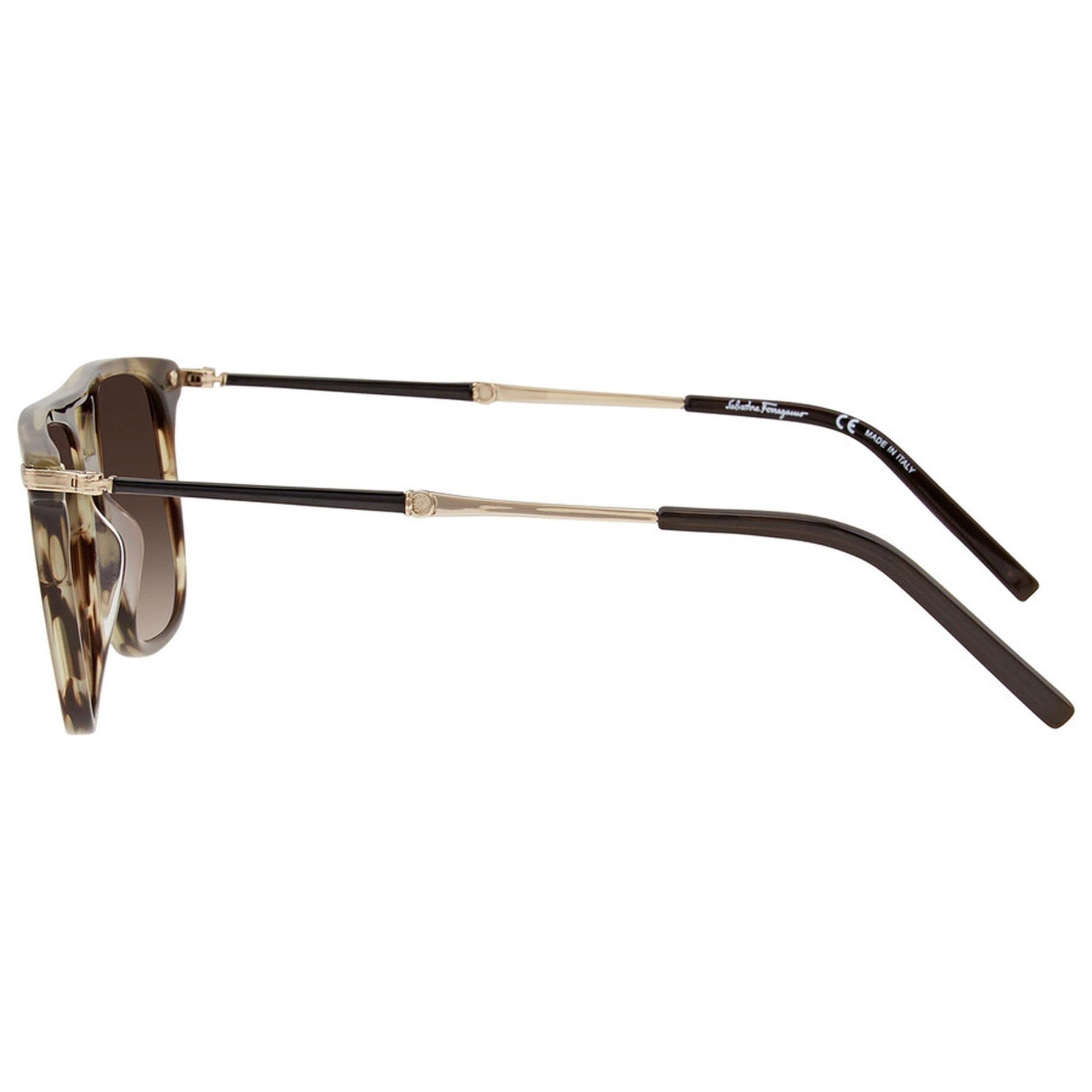 Ferragamo Unisex Striped Khaki Square Sunglasses with Brown Lenses Ferragamo SF2995 Square Glasses | Fashion Eyewear main image 2