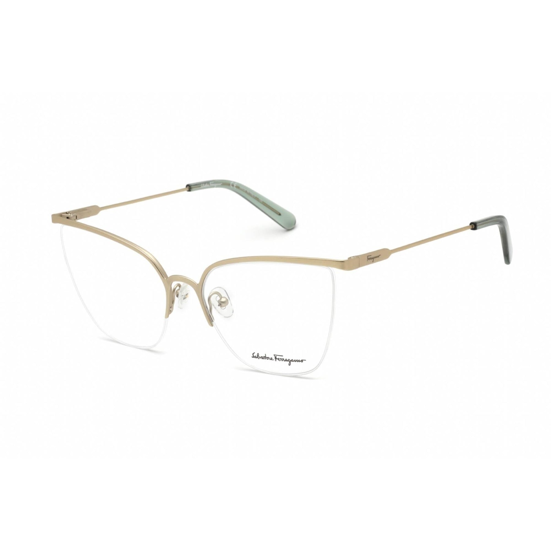 Salvatore Ferragamo Women\'s Gold Semi-Rimless Metal Glasses Salvatore Ferragamo Women main image 2