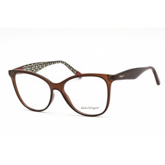 Salvatore Ferragamo Women's Eyeglasses - Crystal Brown Cat Eye Frame | SF2892 210