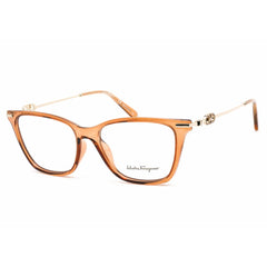 Salvatore Ferragamo Women's Eyeglasses - Crystal Brown Rectangular Frame | SF2891 210