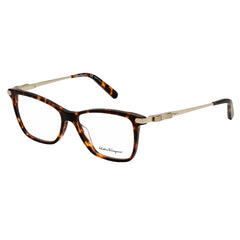 Salvatore Ferragamo Women's Eyeglasses - Dark Tortoise/Gold Acetate Frame | SF2872 272