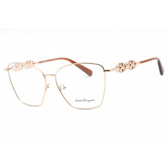 Salvatore Ferragamo Women's Eyeglasses - Full Rim Rose Gold Metal Frame | SF2217 688