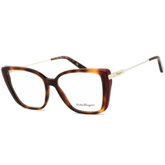 Salvatore Ferragamo Women's Eyeglasses - Havana/Cherry Butterfly Frame | SF2850 209