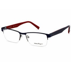 Salvatore Ferragamo Women's Eyeglasses - Matte Blue Semi-Rimless Frame | SF2186 427
