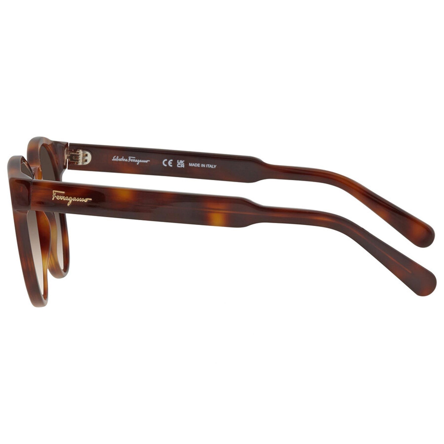Salvatore Ferragamo Tortoiseshell Sunglasses with Gold Gancini - Brown Gradient Salvatore Ferragamo SF727S 214 Sunglasses Women main image 3