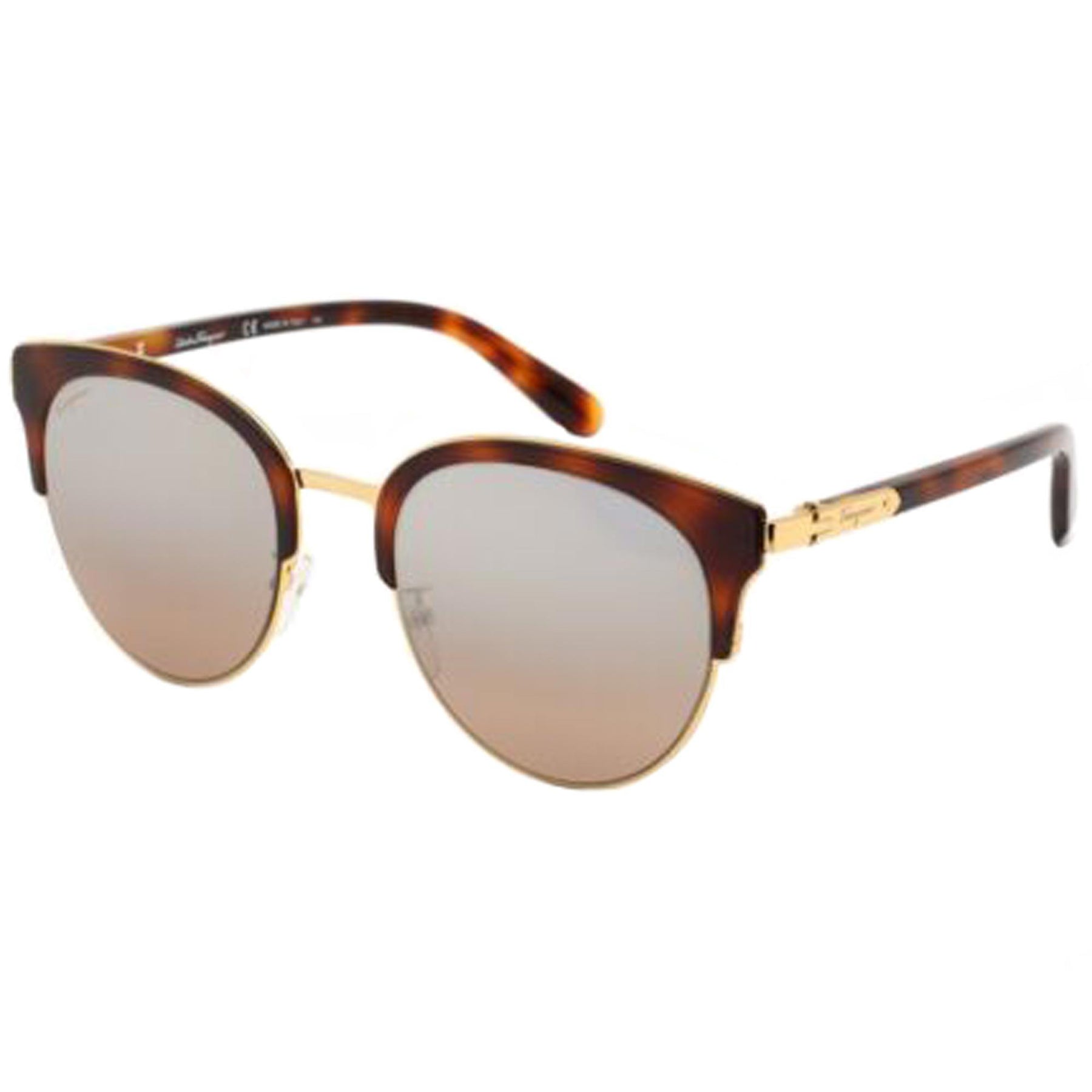 Salvatore Ferragamo Gold and Brown Sunglasses SF312SR Sunglasses - Salvatore Ferragamo Authorized Retailer  main image 3