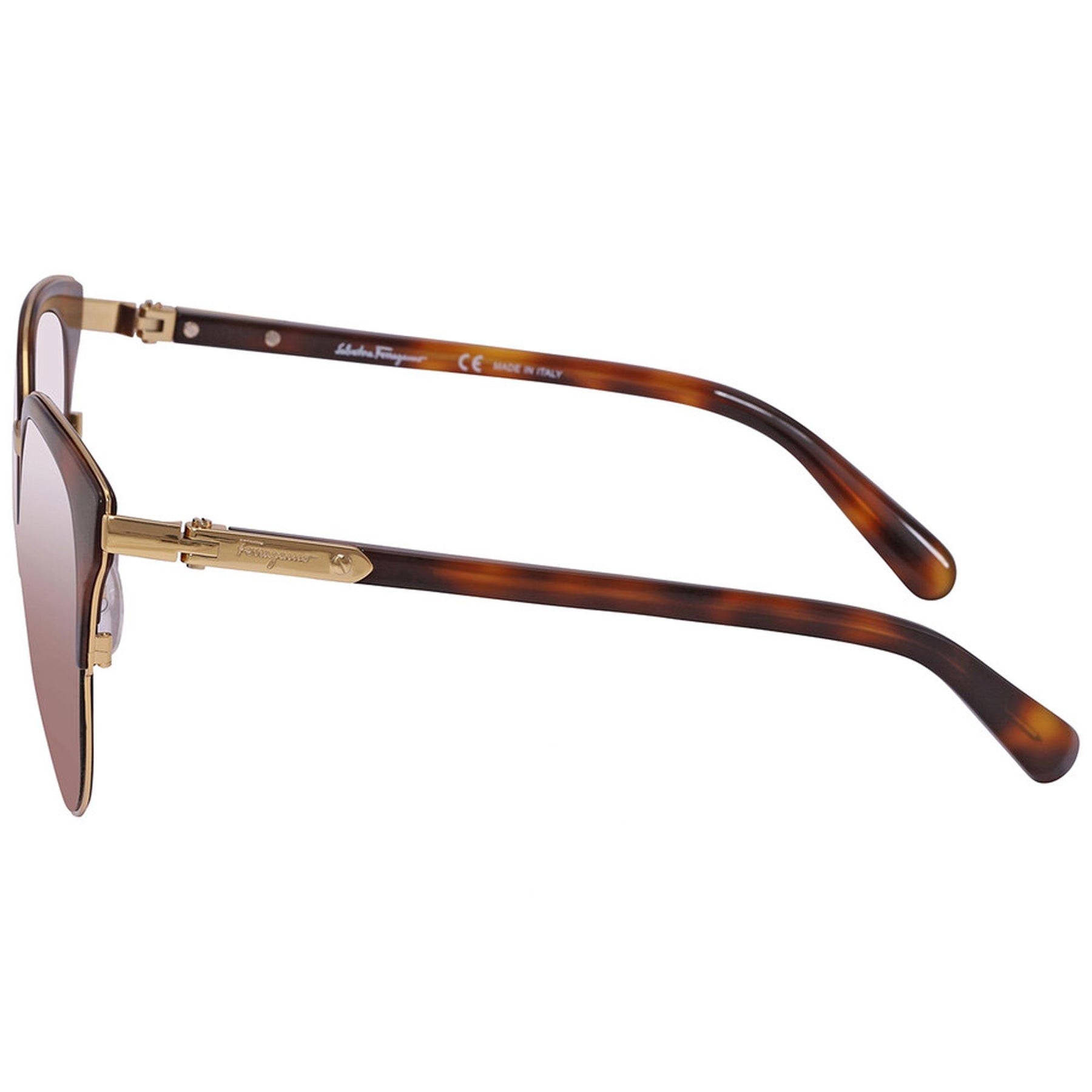 Ferragamo Women\'s SF175SK 55mm Sunglasses Ferragamo Salvatore Ferragamo Brown Gradient Round Ladies  main image 3