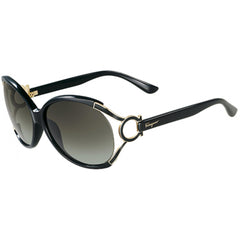Salvatore Ferragamo Women's Sunglasses - Grey Gradient Lens Black Frame | SF600S 001