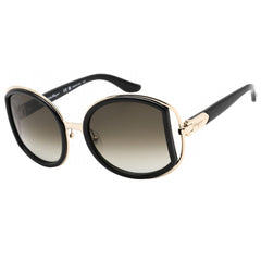 Salvatore Ferragamo Women's Sunglasses - Grey Gradient Lens Round Frame | SF719S 001