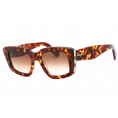 Salvatore Ferragamo Women's Sunglasses - Red Havana Rectangular Frame | SF1024S 609