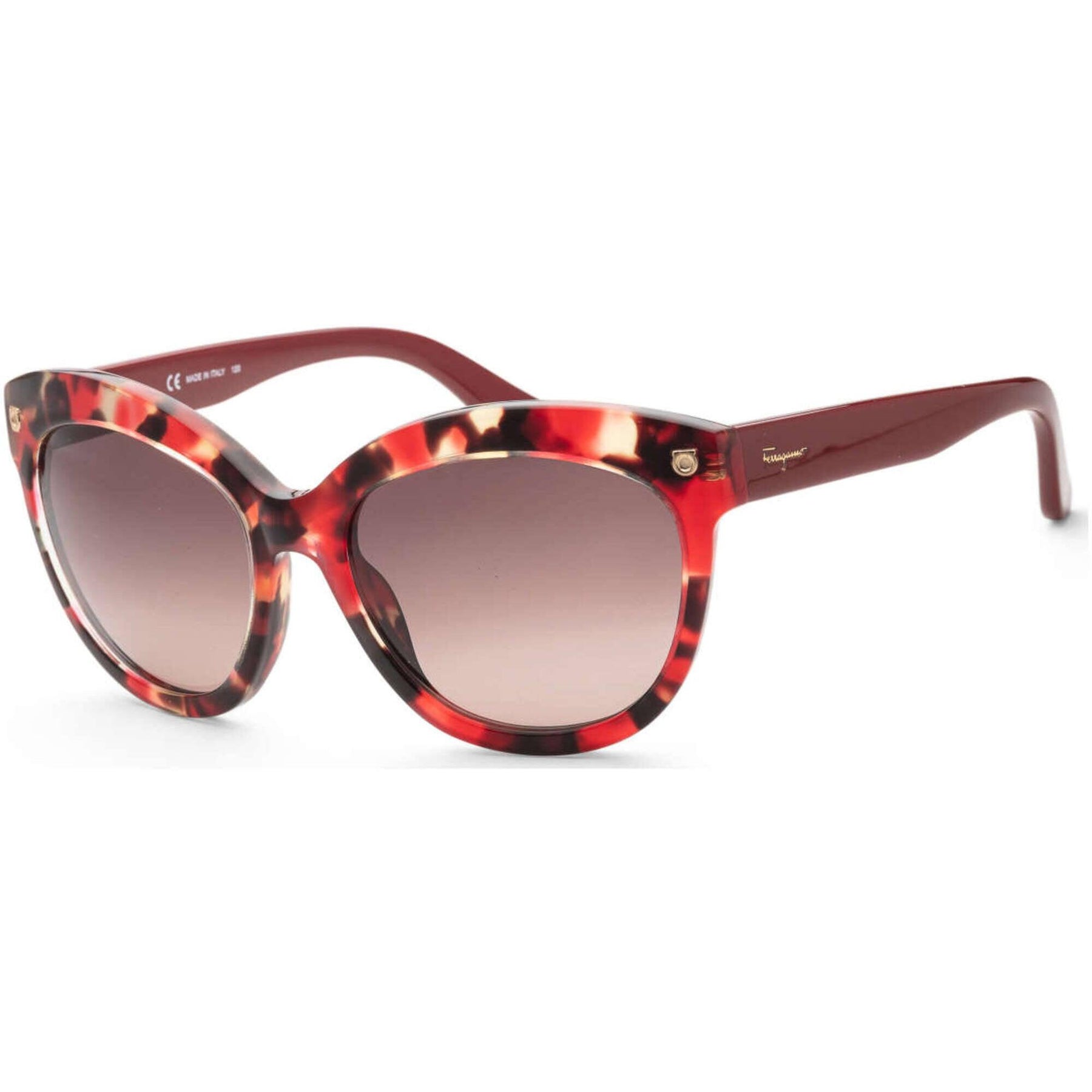 Red Tortoise Ferragamo Sunglasses Buy Ferragamo Opaline Burgundy/red Tortoise Sunglasses  main image 4