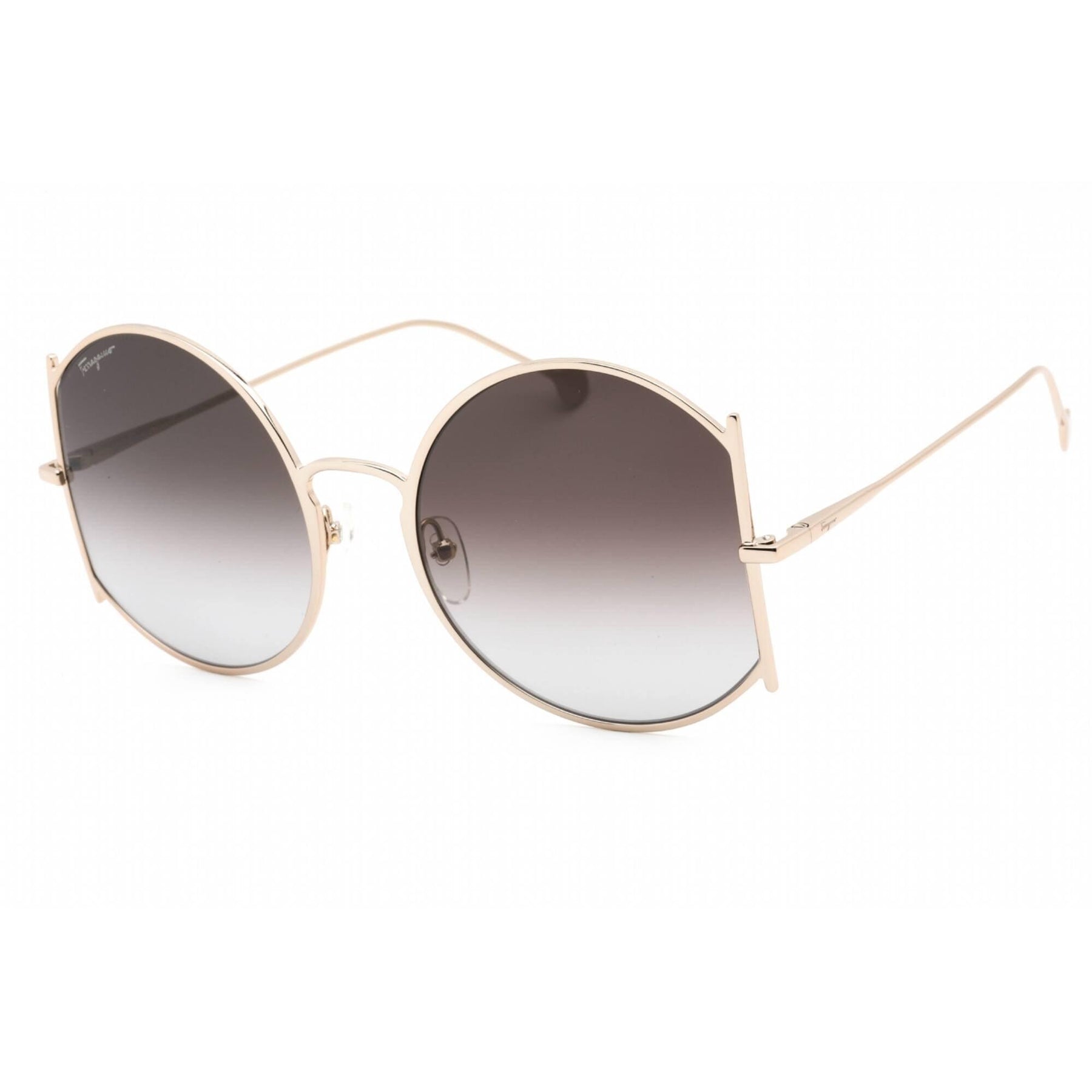 Salvatore Ferragamo Round Sunglasses Amazon.com: SALVATORE FERRAGAMO Grey Gradient Round Ladies  main image 2