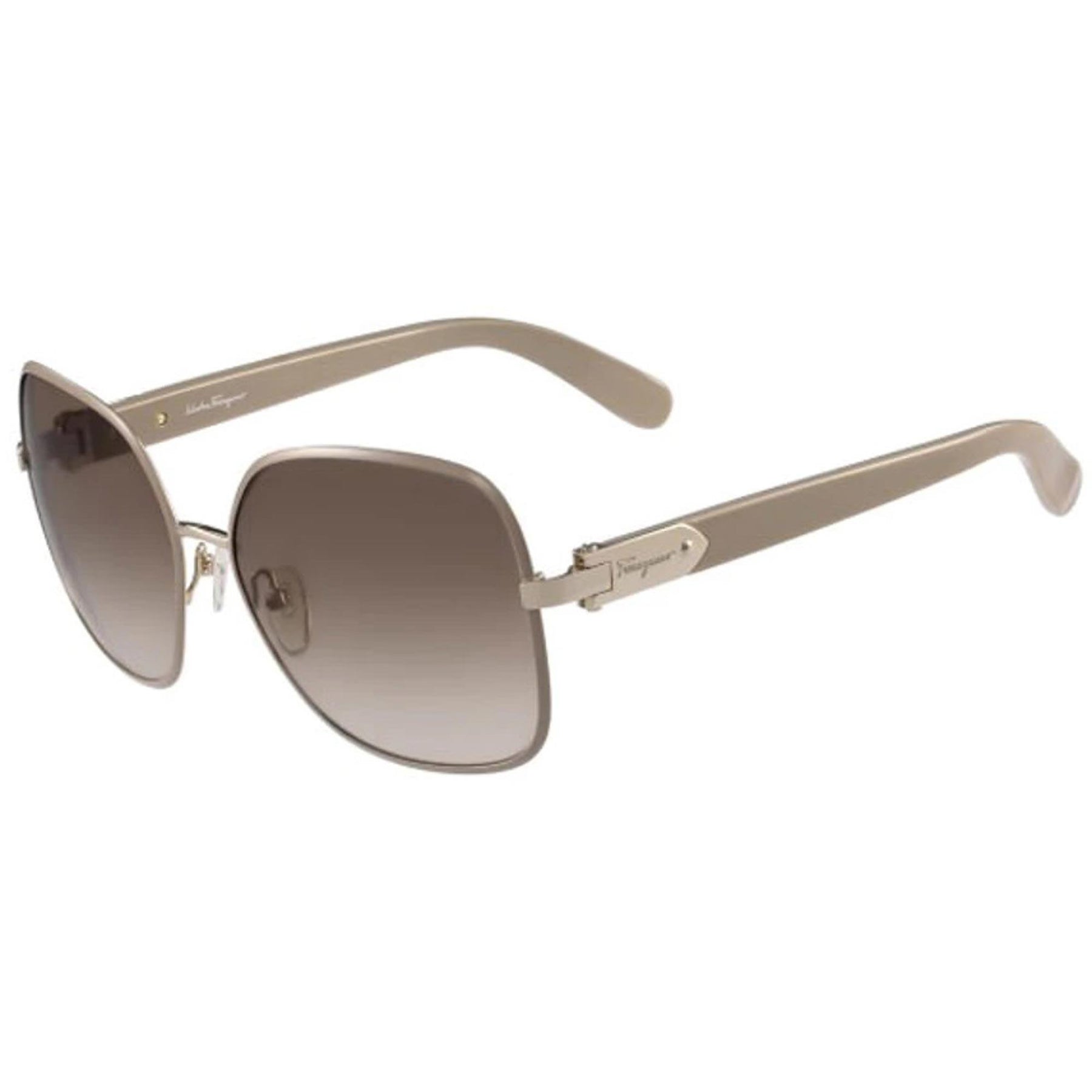 Salvatore Ferragamo Stylish Women\'s Taupe Gradient Lens Sunglasses Salvatore Ferragamo Sunglasses Round Full Rim, Crystal Sand  main image 3
