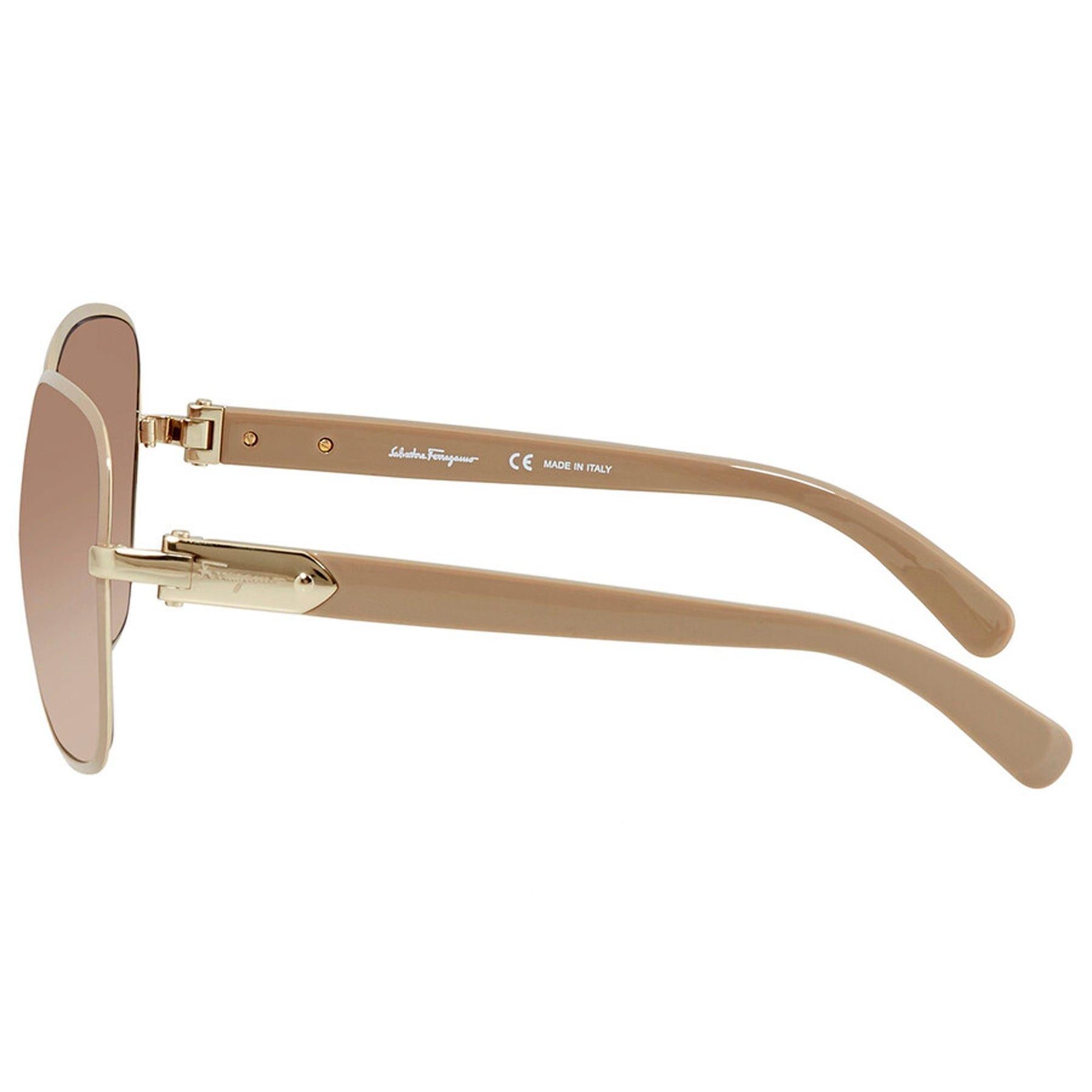 Salvatore Ferragamo Stylish Women\'s Taupe Gradient Lens Sunglasses Salvatore Ferragamo Sunglasses Round Full Rim, Crystal Sand  main image 2