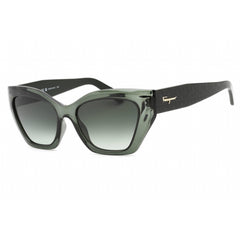 Salvatore Ferragamo Women's Sunglasses - Transparent Forest Green Frame | SF1043S 316